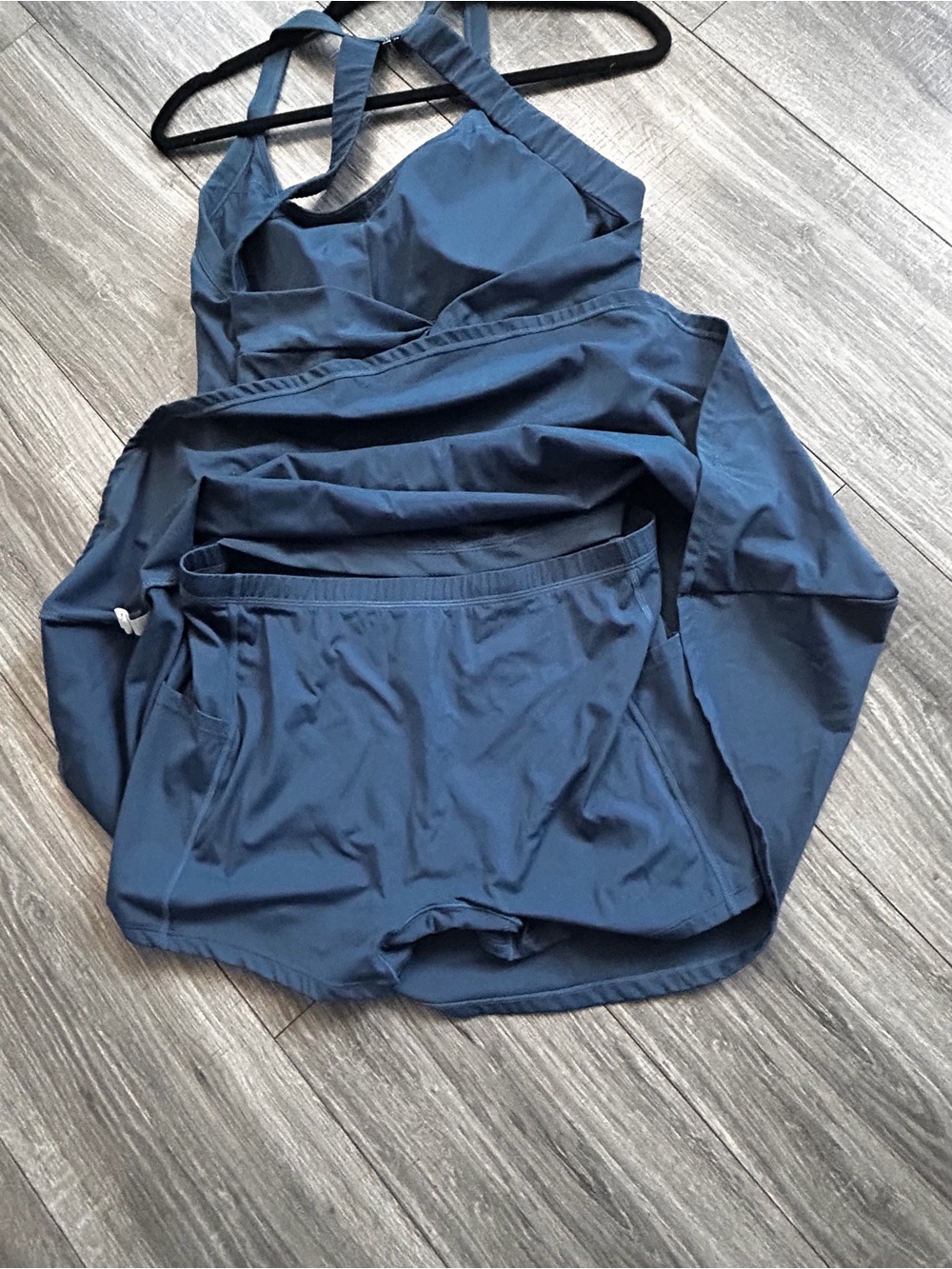 HALARA Teal Blue Fit-and-Flare Mini Dress - Picture 11 of 11